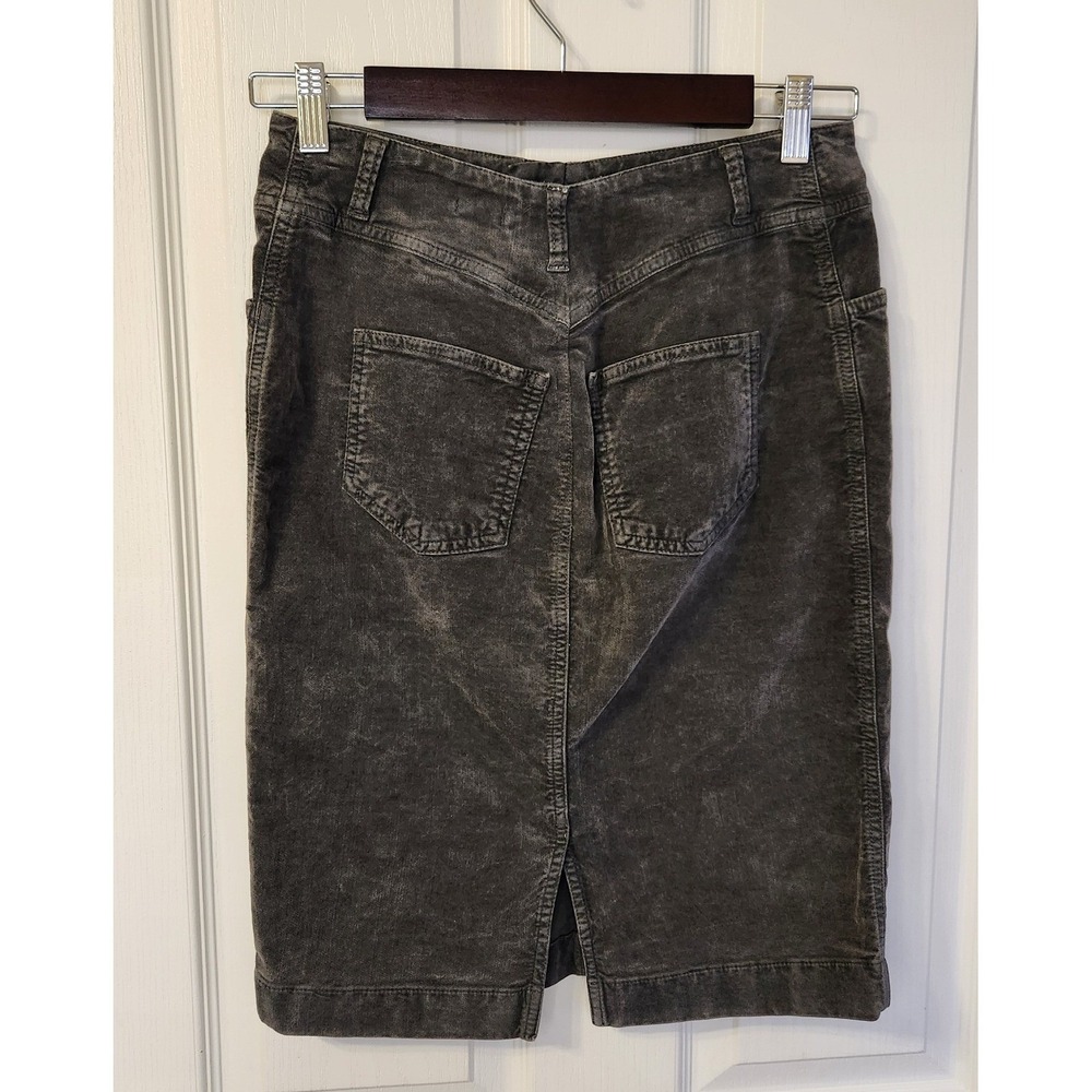 CLOSED Made in Italy Corduroy Trinity Pencil Skirt Charcoal Gray Size 28 - Picture 4 of 8